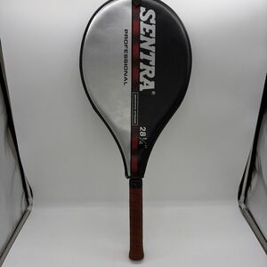 Vintage Sentra Black Panther Tennis Racket 4 ⅜‎ L Grip Graphite Strung 28 1/4"